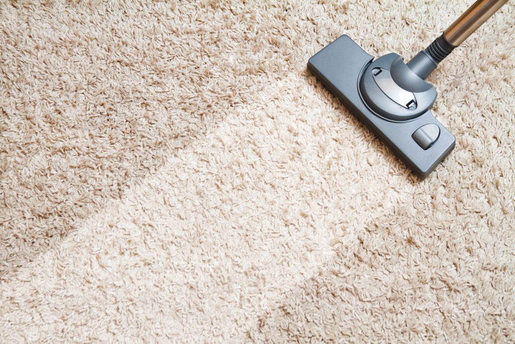 Professional carpet and textile cleaning equipment in use